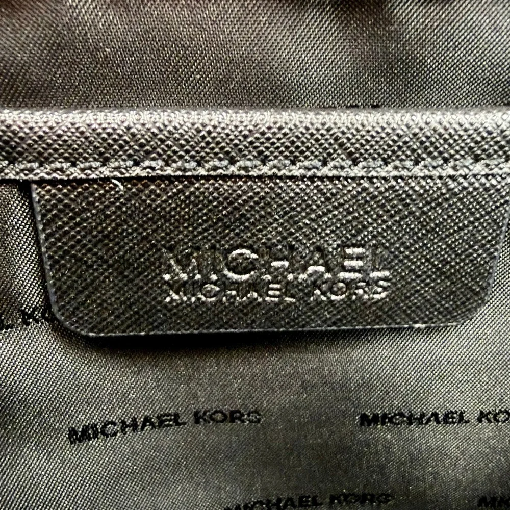 Michael Kors Jet Set Travel Tote Black Saffiano Leather Gold Hardware Bag